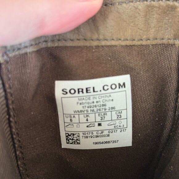 Sorel Emelie III Chelsea Boots Womens Tan Waterproof Leather NL2679 Size 6 - Picture 6 of 10